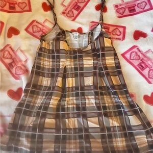 Plaid Sleeveless Dress